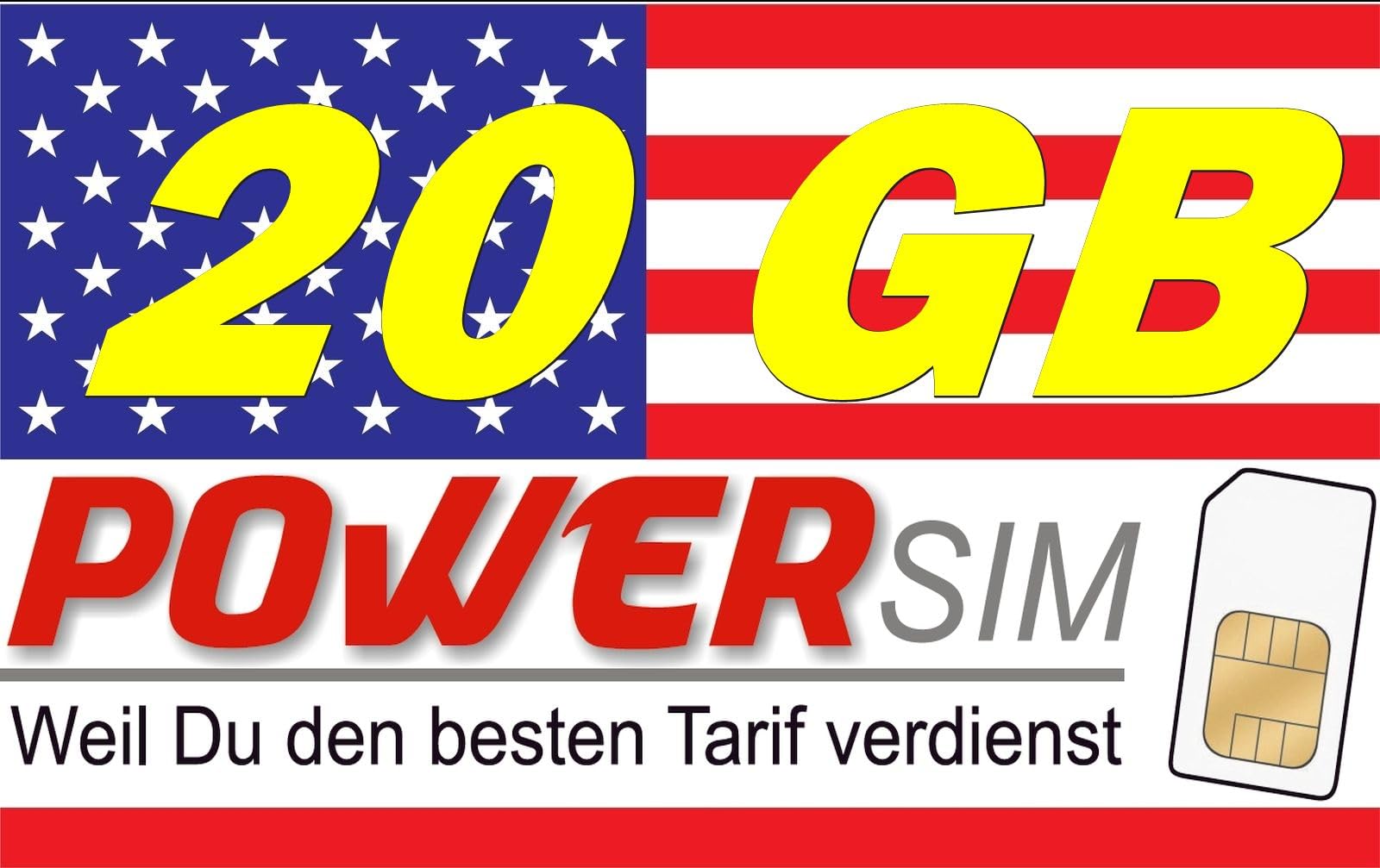 LycaMobile Prepaid SIM USA – 10 GB 5G /4G LTE – Unbegrenzte internationale Anrufe und SMS – 30 Tage