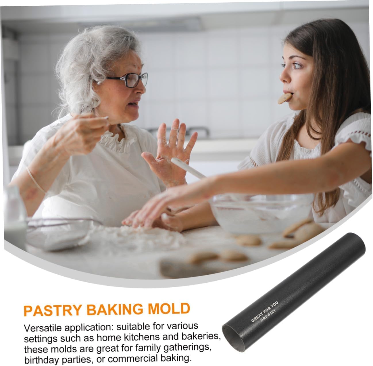 4pcs Danish Pastry Molds Aluminum Croissant Shell Baking Molds Non-stick Pastry Forms for Cannoli Horns