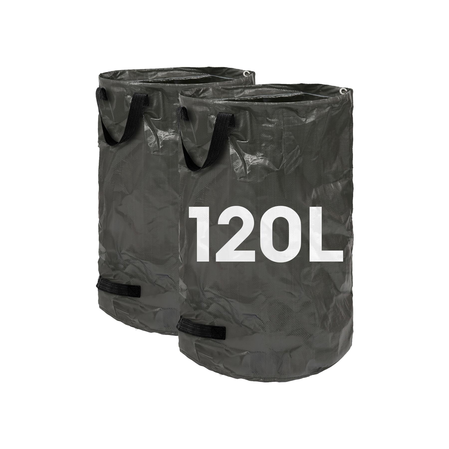 Harbour Housewares Black Heavy-Duty Garden Waste Bags - Pack Of 2 - 120L