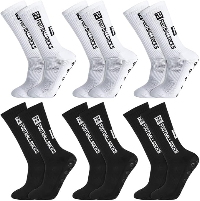 3 Paar Fußballsocken Anti Rutsch - Sportsocken Größe 39-44 Für Herren Damen