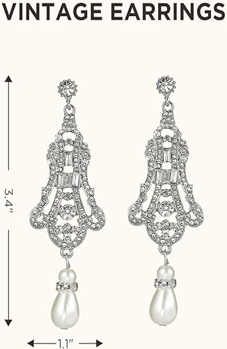 Miniatura 4 de BABEYOND 1920s Flapper Accessories Set Gatsby Costume Accessories 20s Flapper Headband Pearl Necklace Gloves Holder