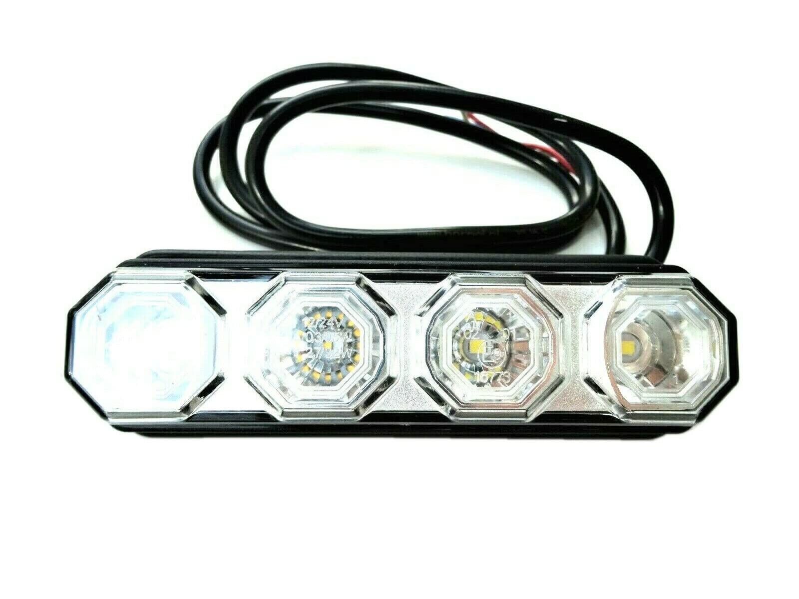 2x LED Positionsleuchte mit Blinker 12V 24V E9 ECE R06 R07 für Traktor Schlepper Baumaschine Anhänger IP68