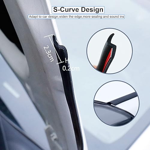 Miniatura 2 de Tira de sellado de capó de automóvil, burlete de goma insonorizado para cubiertas de motor, sellador de molduras de 13.1 pies