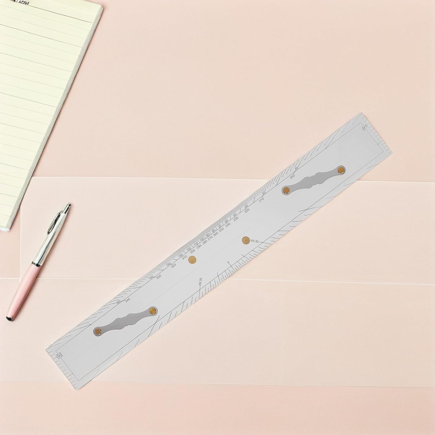 Gatuida Nautical Parallel Ruler 600mm Acrylic Drafting Tool Marine Navigation Scale for Coastal Piloting and Accurate Chart Measurement
