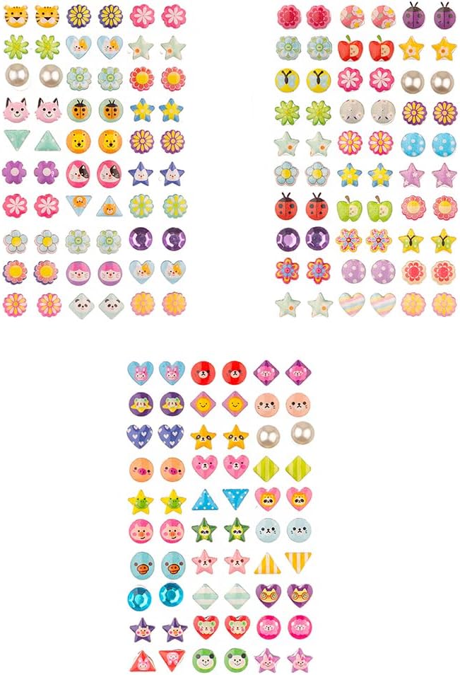 Melbees by Yellow Chimes Ear Stickers for Kids Multicolor Multi Designed Ear Stickers Birthday Gift for Kids and Girls