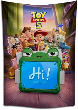 LPAIWXY Toy Story 5 Movie Series Tapestry Poster For Kids Fans Bedroom Wall Hanging Decoration-Toy Story 5 Movie Series Tapestry For Teen Boy Birthday Party Gifts-70X100CM-100X150CM