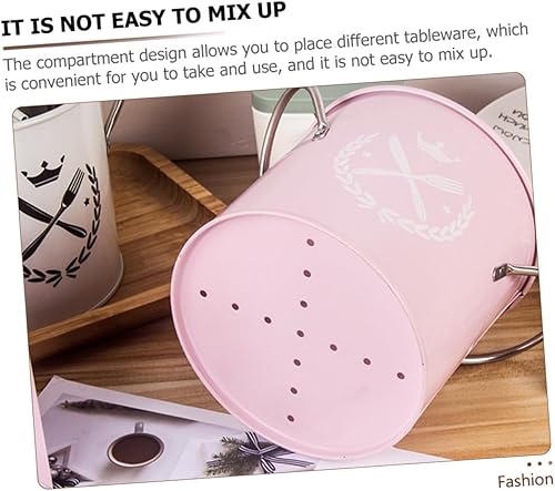 Miniatura 4 de Palillos de metal, utensilios y cubiertos, organizador de almacenamiento tenedores cuchillos, cucharas, servilletas, soporte para utensilios de