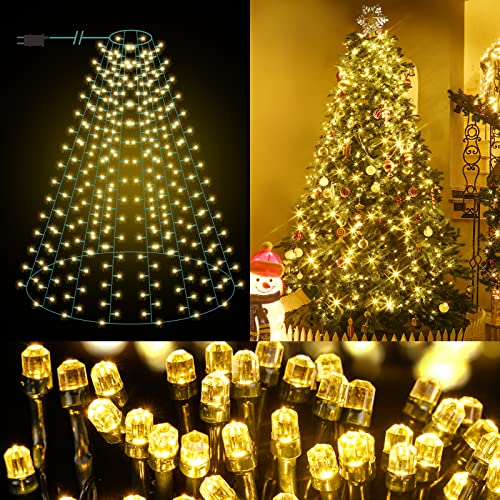 ELKTRY 400 LED Weihnachtsbaum Lichterkette, Christbaumbeleuchtung mit...