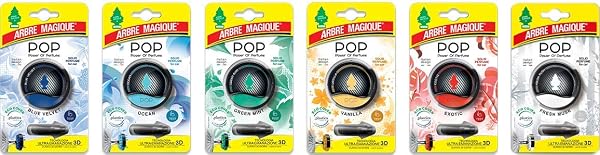 Arbre Magique POP, Profumatore Auto Solido, Fragranza Ocean, Profumazione Delicata e Fresca, Durata Fino a 30 Giorni, Design Italiano, Confezione da 1 Pezzo - 5