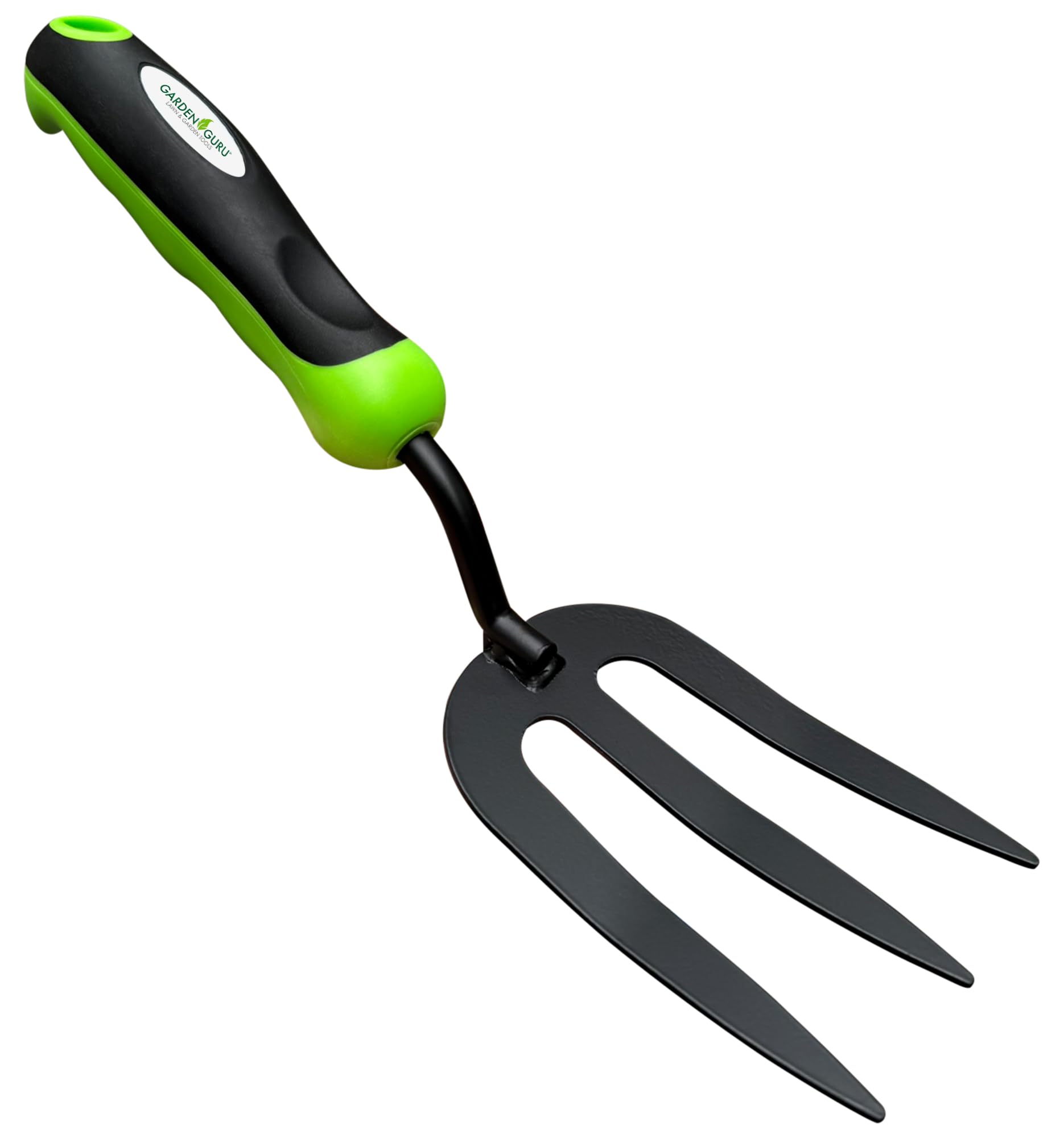 Garden Guru Hand Weeder Fork Tool – Rust Resistant High Carbon Steel – Ergonomic Handle – Great for Planting, Spreading Mulch, Weeding, Loosening & Transplanting Soil