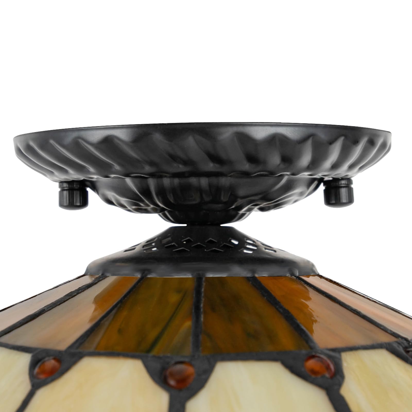 Lámpara de techo, luz de estilo escandinavo lujo retro muebles lámpara de techo, dormitorio cristal escalera lámpara de techo, patrón de tulipanes comedor lámparas de salón y linternas