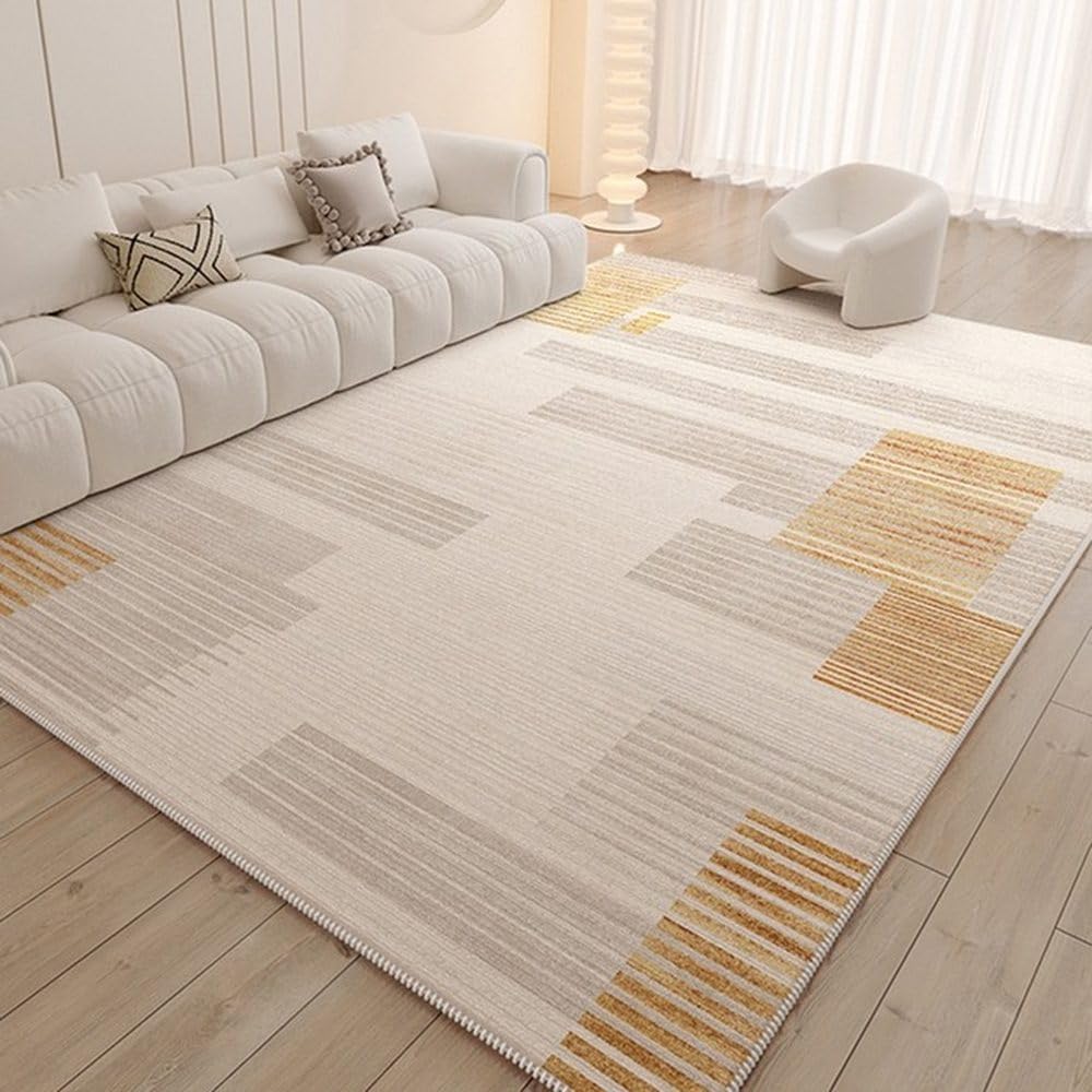 Tapis de salon grande taille 80x160 cm à poils bouclés couleur unie pour chambre YM2415 QD A
