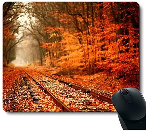 Amazon.com: Beautiful Autumn Natural Scene Yellow Tree Mouse Pad ...