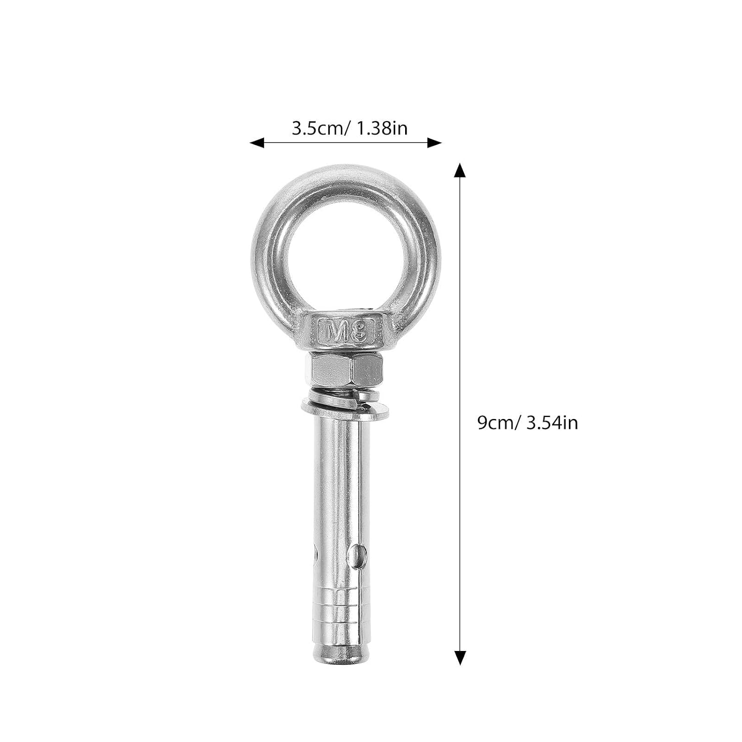 2pcs Stainless Steel Eye Bolts Hanger for Secure Suspension