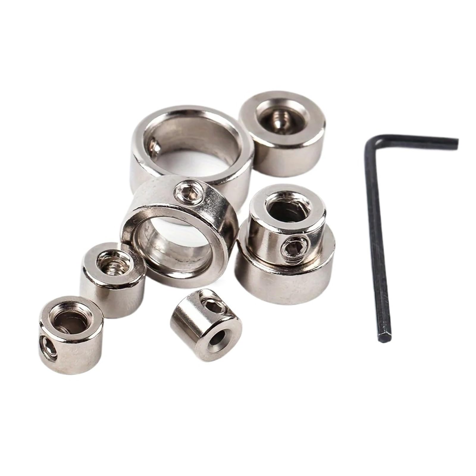 Bghyjkol Depth Stop Collar A Drill Depth Stop Drill Bit Depth Stopper Limiter Collar Set Adjustable Attachment Limit Ring Stop Control Guide Gauge(Depth Stop Collar A)