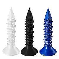 Vista 2 de (105 PIEZAS) Kit de Anclajes de Tornillo para Hormigón de 3/16" Cabeza Plana Azul/Negro/Blanco para Anclaje a Mampostería, Bloque o Ladrillo