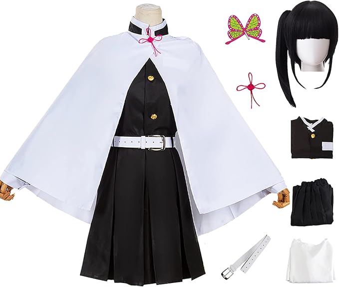 AISHANGYIDE Tsuyuri Kanawo Cosplay Costume Complete Set with Wig Anime Kimetsu no Yaiba Cosplay Costume Kanawo Uniform Costume Halloween Carnival Party Costume Adults