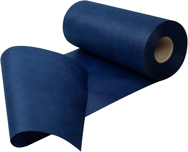 Sensalux Bieżnik na stół, z przypominającej tkaninę włókniny, z certyfikatem Oeko-TEX® Standard 100, klasa I, 30 cm x 25 m, ciemnoniebieski
