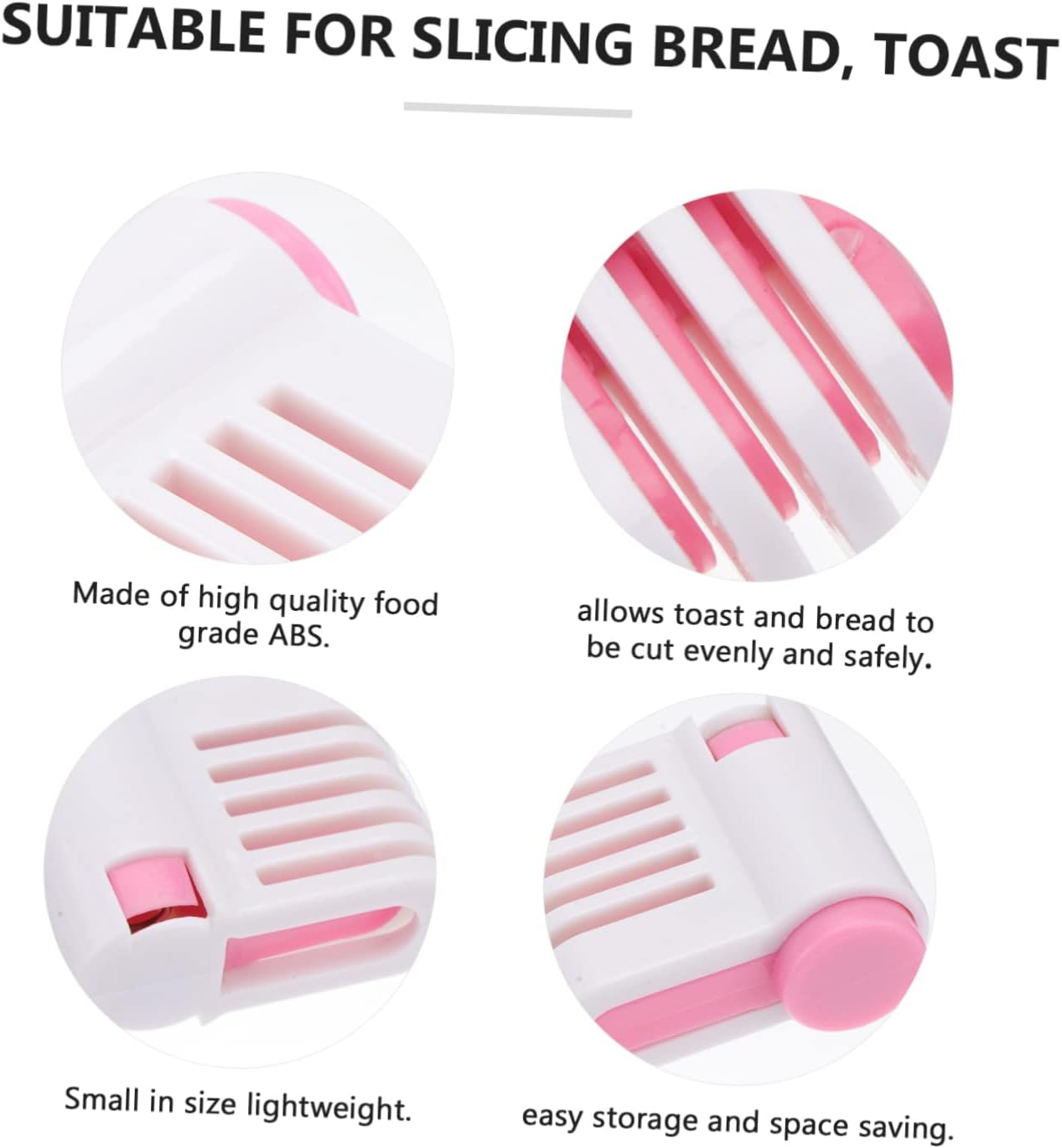 STOBAZA Cake Slicer Set Loaf Cake Bread Cutter Sandwich Slicer Food-grade Abs Easy to Use Clean for Baking Random