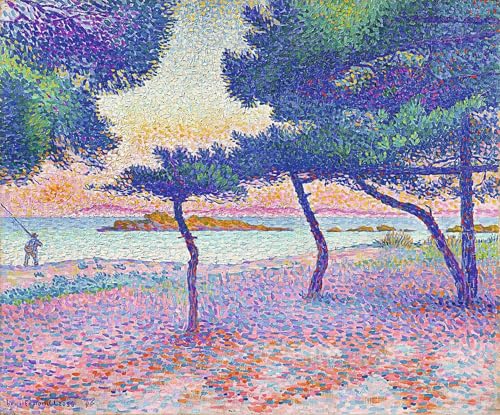 Tableau la Plage de Saint Clair par Henri Edmond Cross impression sur toile décoration murale 60x90