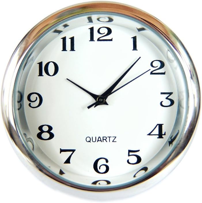 superzubehoer AT1 quartz Car Clock Analog cockpit Dashboard White