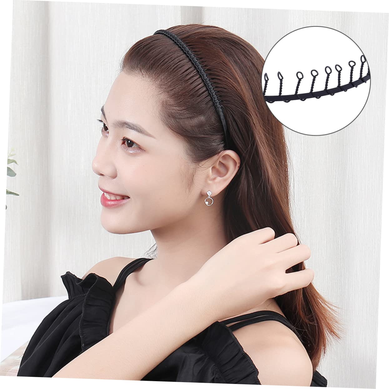 FRCOLOR 0 Pezzi 31 fascia dentata Ragazzi Fascia per cerchietto dentato impugnature zig cerchietti bambina accessori per cerchio per pettine a denti di ferro