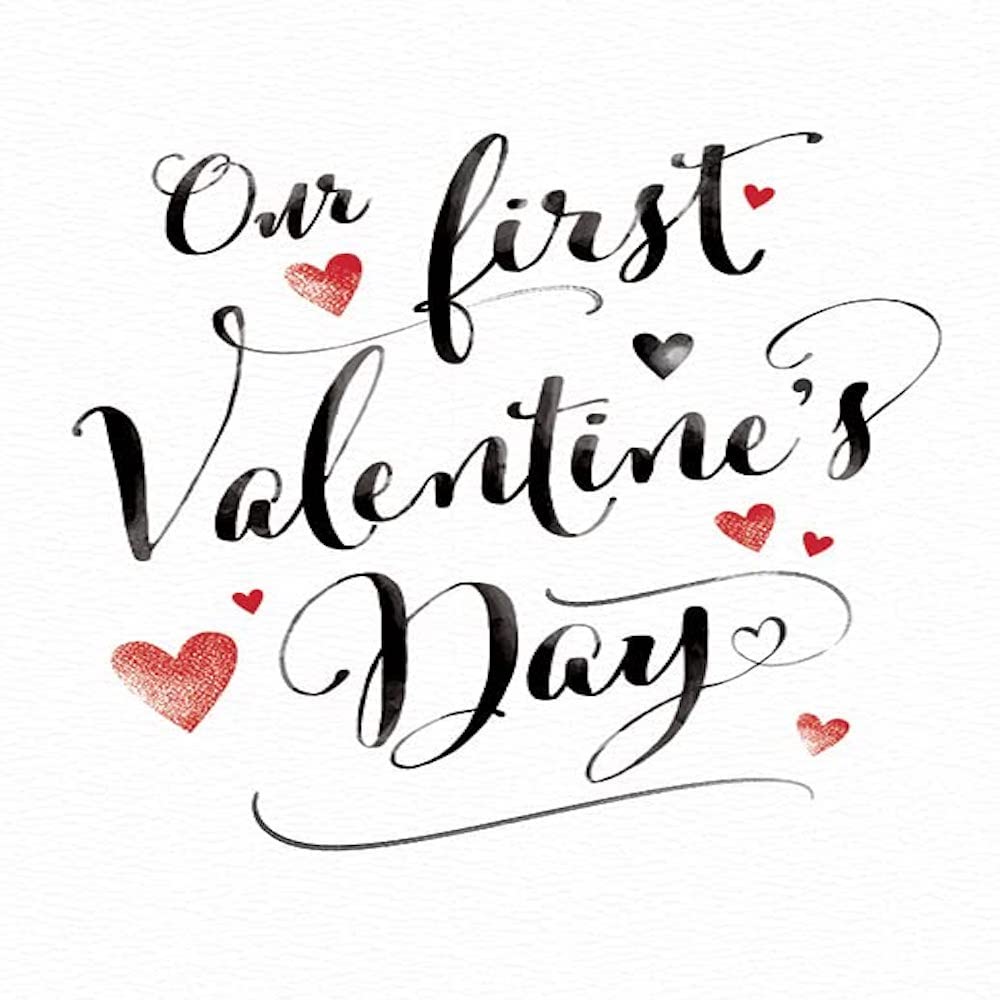 Piccadilly Greetings Our 1st First Valentine's Day Card - 8 x 6 inches