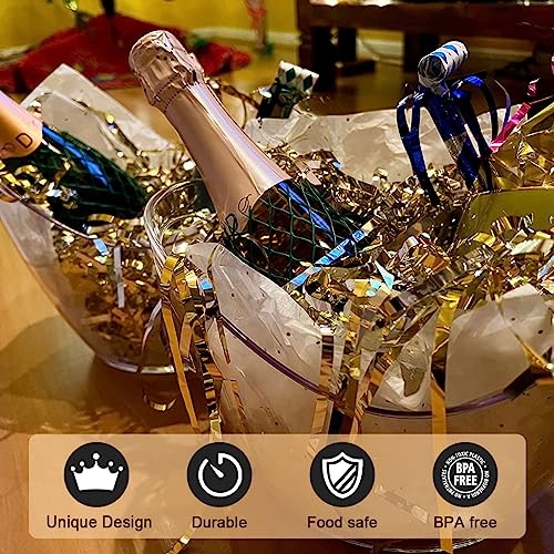 Ice Bucket for Parties 5.5 Liter Large Clear Champagne Beer Tub Mimosa Bar Supplies Kit Acrylic Plastic Wine Beverage Bucket with Scoop for Cocktail Bar by mwellewm - Image 5