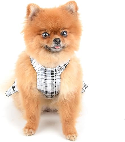 Miniatura 3 de SMALLLEE_LUCKY_STORE Vestido de arnés para perro, lindo vestido de verano con correa para mascotas para perros pequeños, medianos, gatos y niñas con