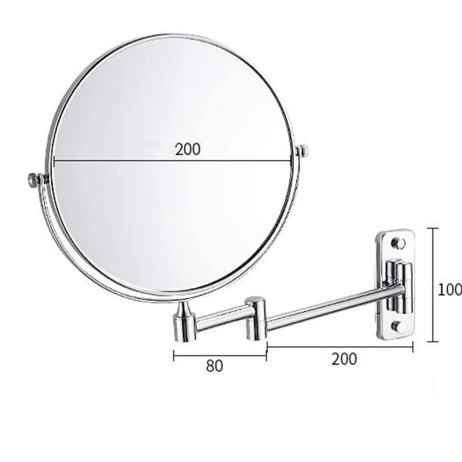 Specchio Per Il Trucco Specchi Da Bagno In Ottone Cromato 3 X Specchio Ingranditore Pieghevole Rasatura 8 Pollici A Parete 360 Ruotare Specchi Rotondi, Antico