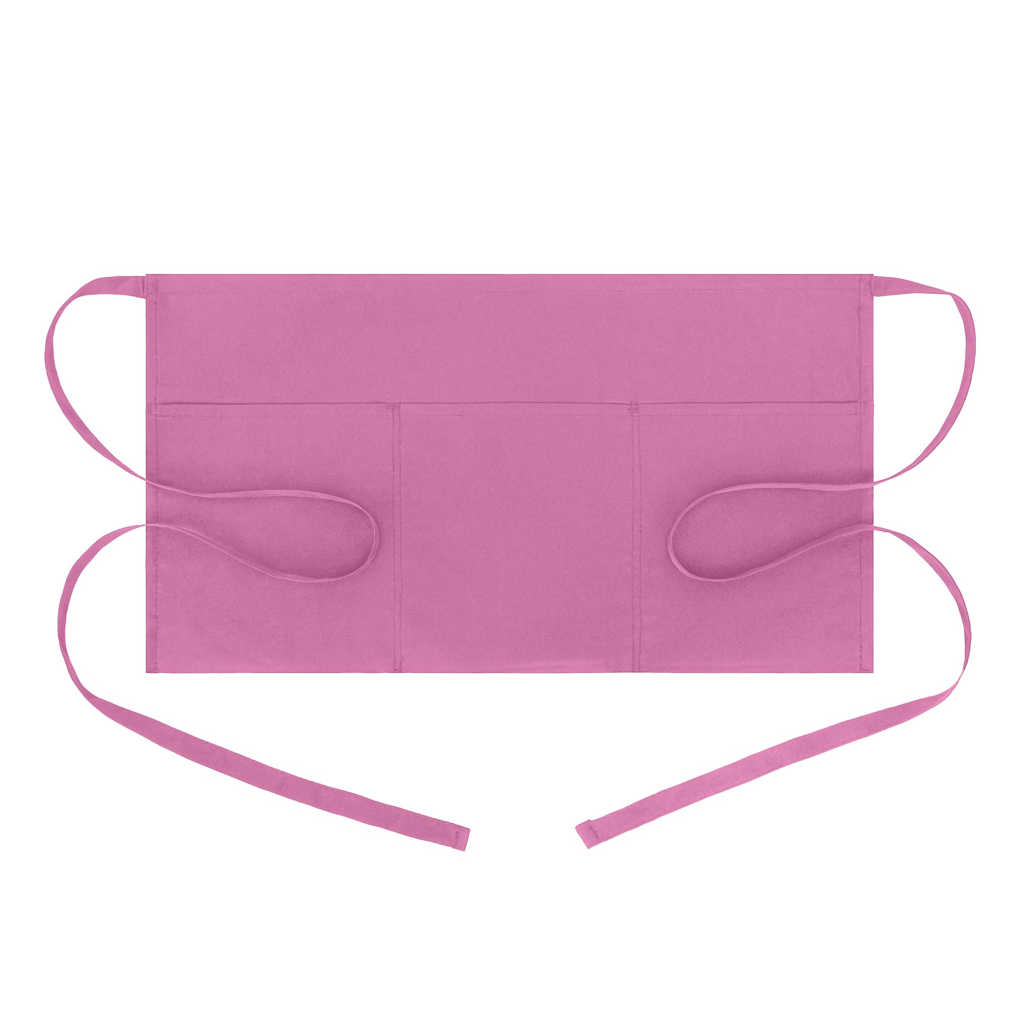 BOHARERS Pink Waitress Apron for Women with 3 Pockets - Durable Server Aprons for Restaurant Waterproof Oilproof