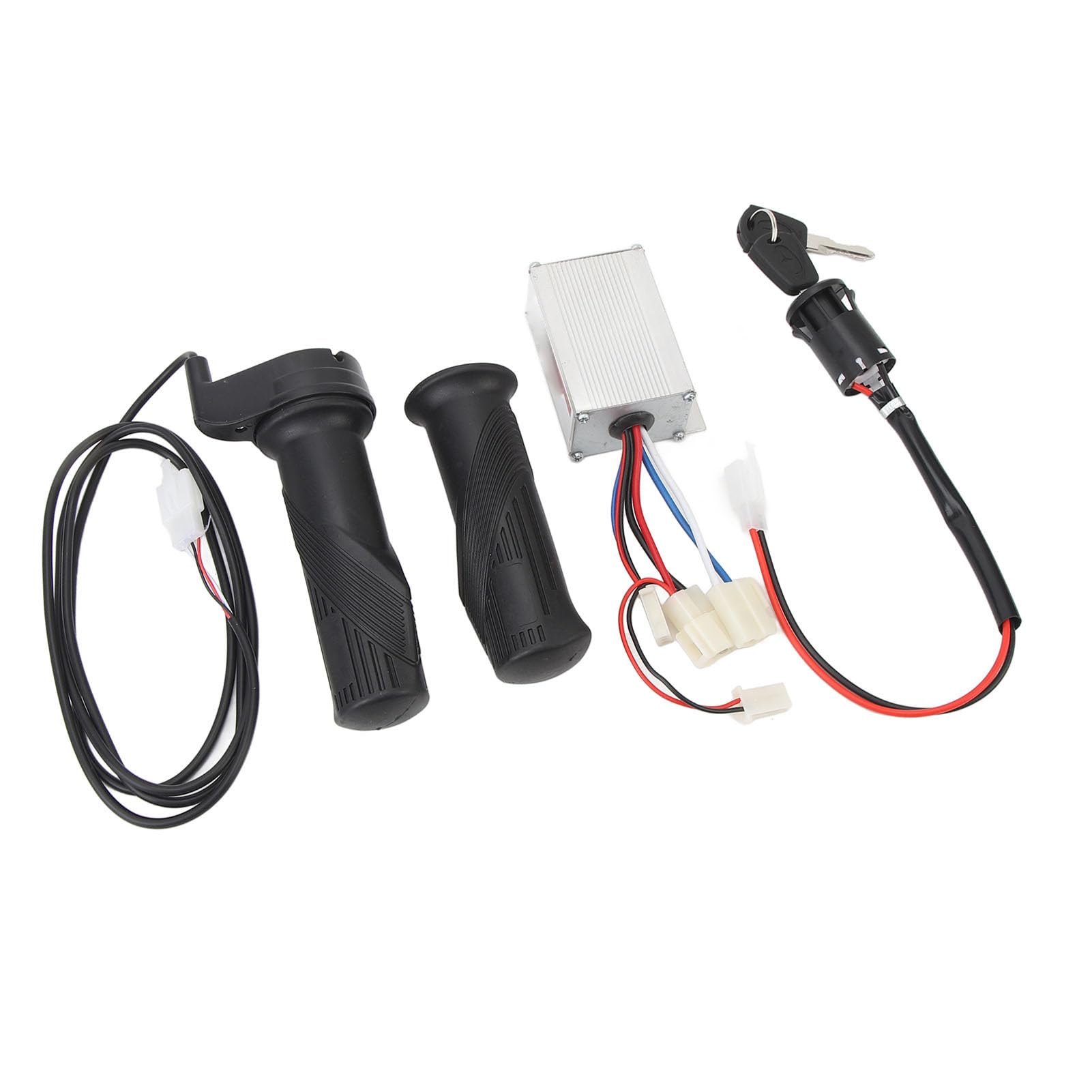 XUXHOU Bike Speed Controller Twists Throttle, 12V 250W Motor Controller Twists Throttle Grip Ignition Switch Kit for Electric Bikes Tricycles