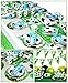 PIXHOTUL Soccer Party Supplies Sports Theme Party Pack Including Plates, Cups, Napkins, Spoons, Knives, Forks, Invitation Cards, Tablecloth, Banner, Gift Bags and Balloons 168Pcs, Serves 12 (12 Pack)