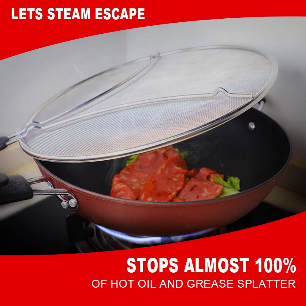 Écran Anti-éclaboussures De Graisse En Acier Inoxydable Pour Poêle à Frire – Empêche 99 % Des éclaboussures