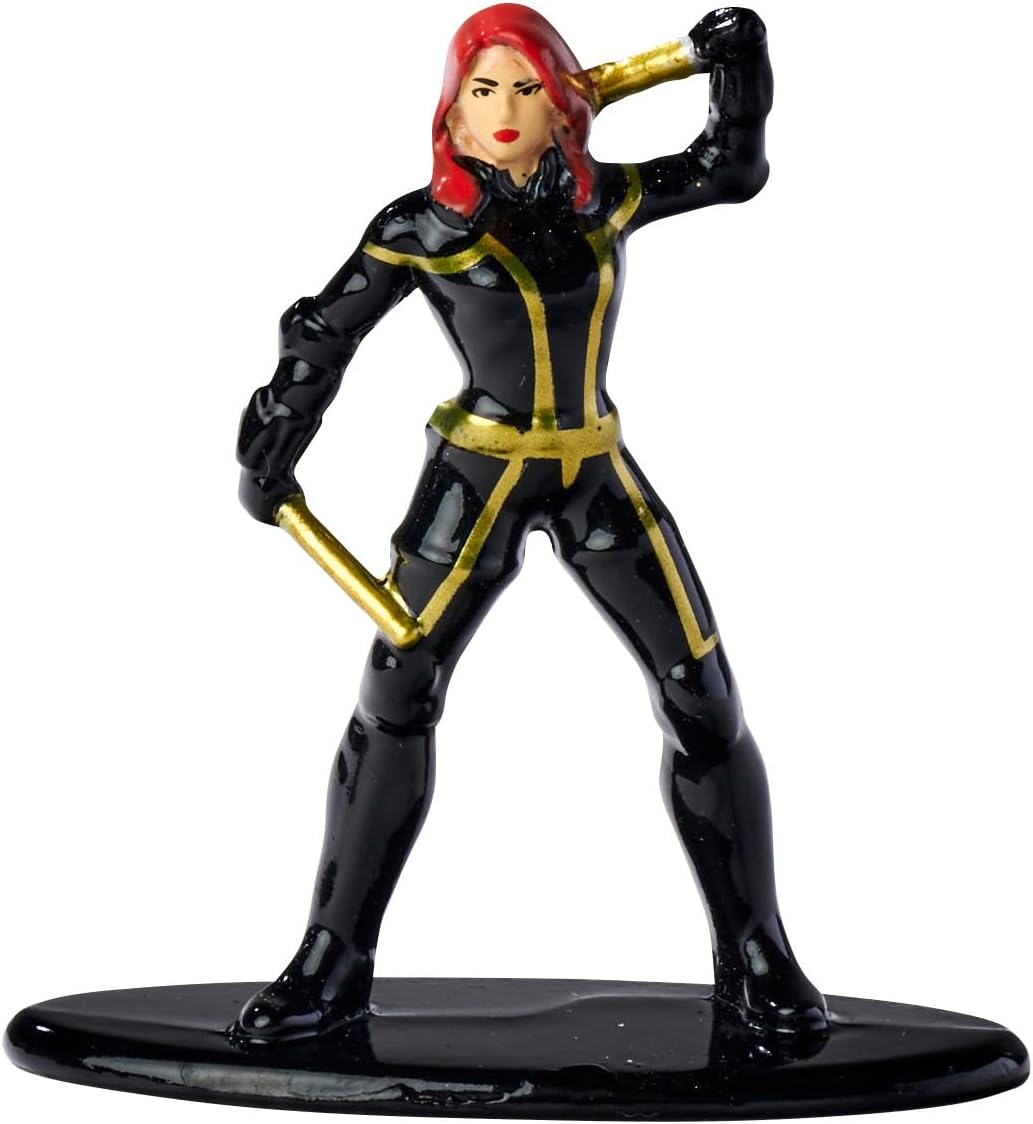 Jada - Marvel Avengers Figures (6 Figures) in Metal - Diorama Set with 6 nanofigures 4cm Collectible (Captain America, Iron Man, Hulk, Hawkeee, Thor, Black Widow) (253224001)