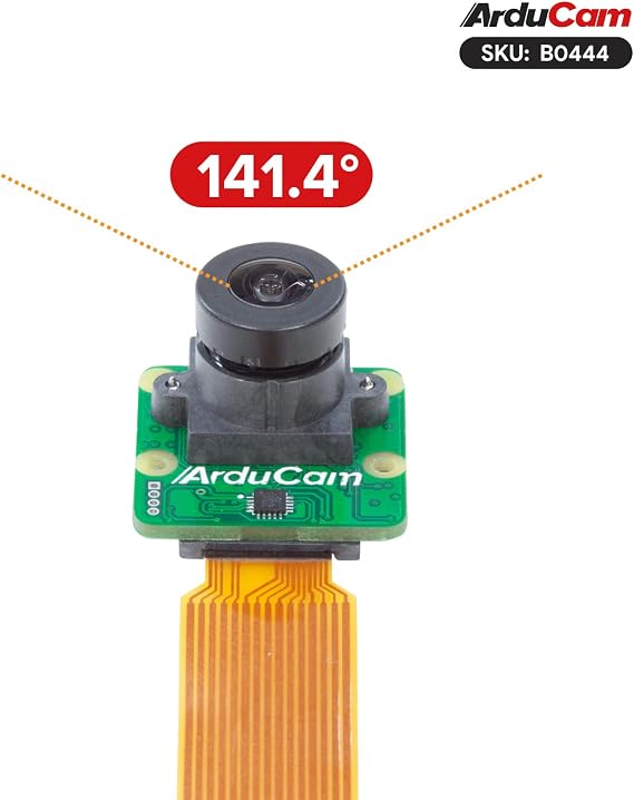 Arducam for Raspberry Pi 5 Camera Module, IMX462 Color Ultra Low Light Camera, with 141(H) Wide-Angle M12 Lens, High NIR Sensitivity Webcam for Raspberry Pi