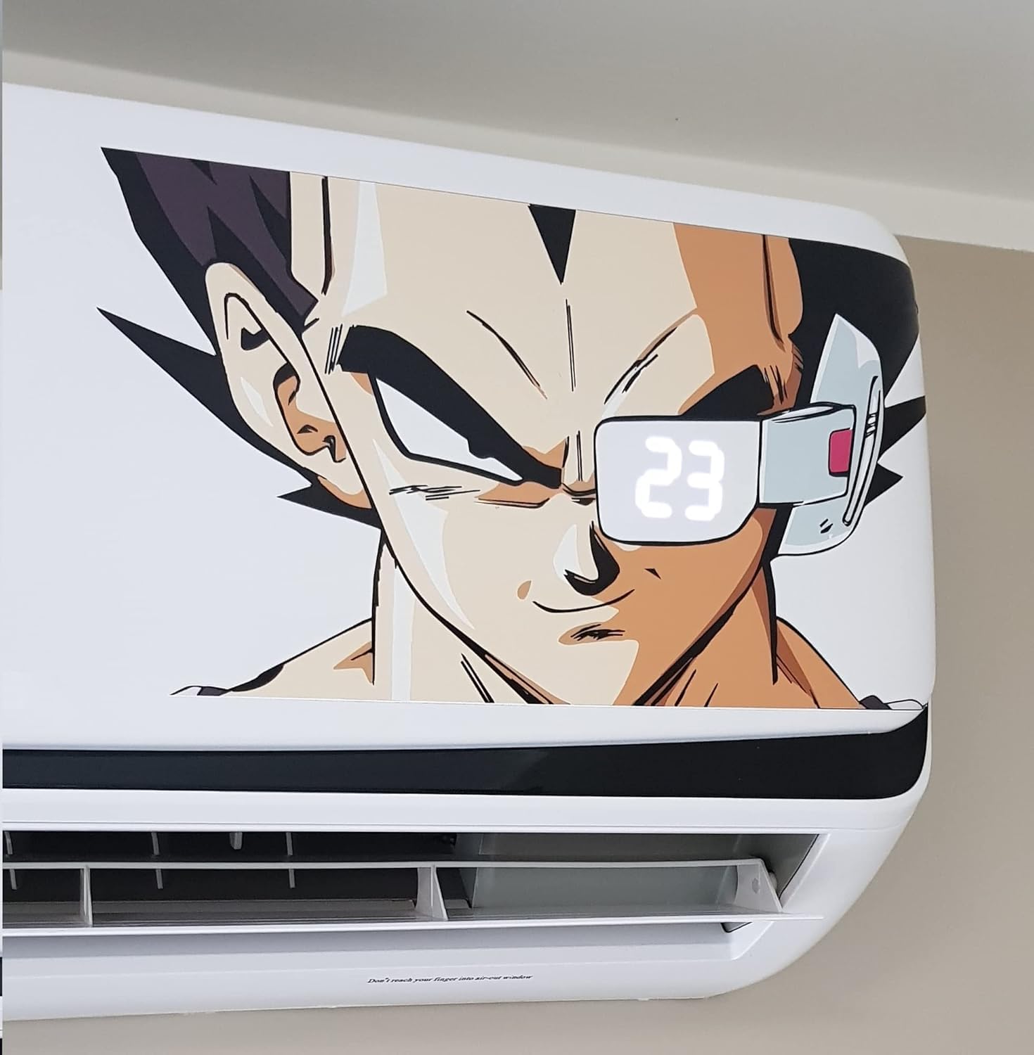 Vegeta Dragon Ball Z Ac Stickers, Air Conditioner Sticker 30 x 20 CM, Wall Decal Self Adhesive Sticker (Pack of 1)