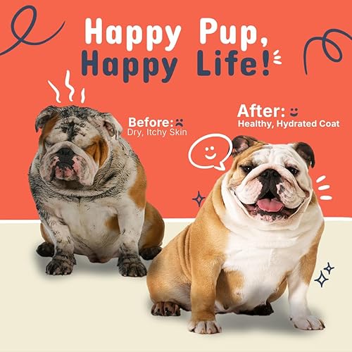 Miniatura 5 de Champú y acondicionador antipicazón de avena para mascotas en uno Lavado de perros y gatos malolientes Alivio para las alergias picazón piel seca e