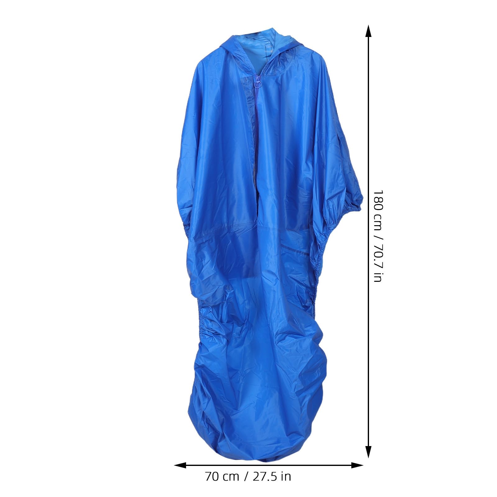 Elektrischer Rollstuhl Regenponcho PVC mit Kapuze, Blau