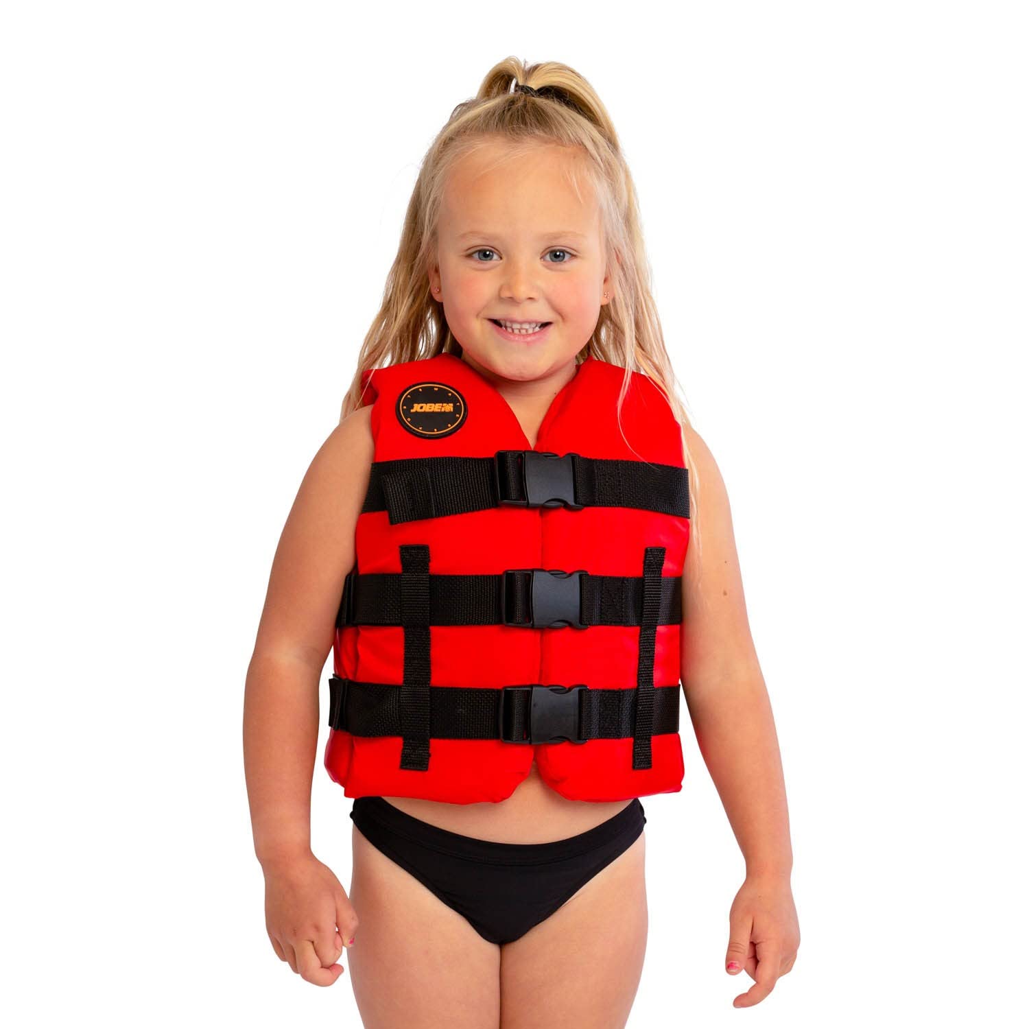 Jobe Schwimmweste Kinder 50N ISO-zertifiziert, verstellbares Gurtband, Wasserablaufsystem