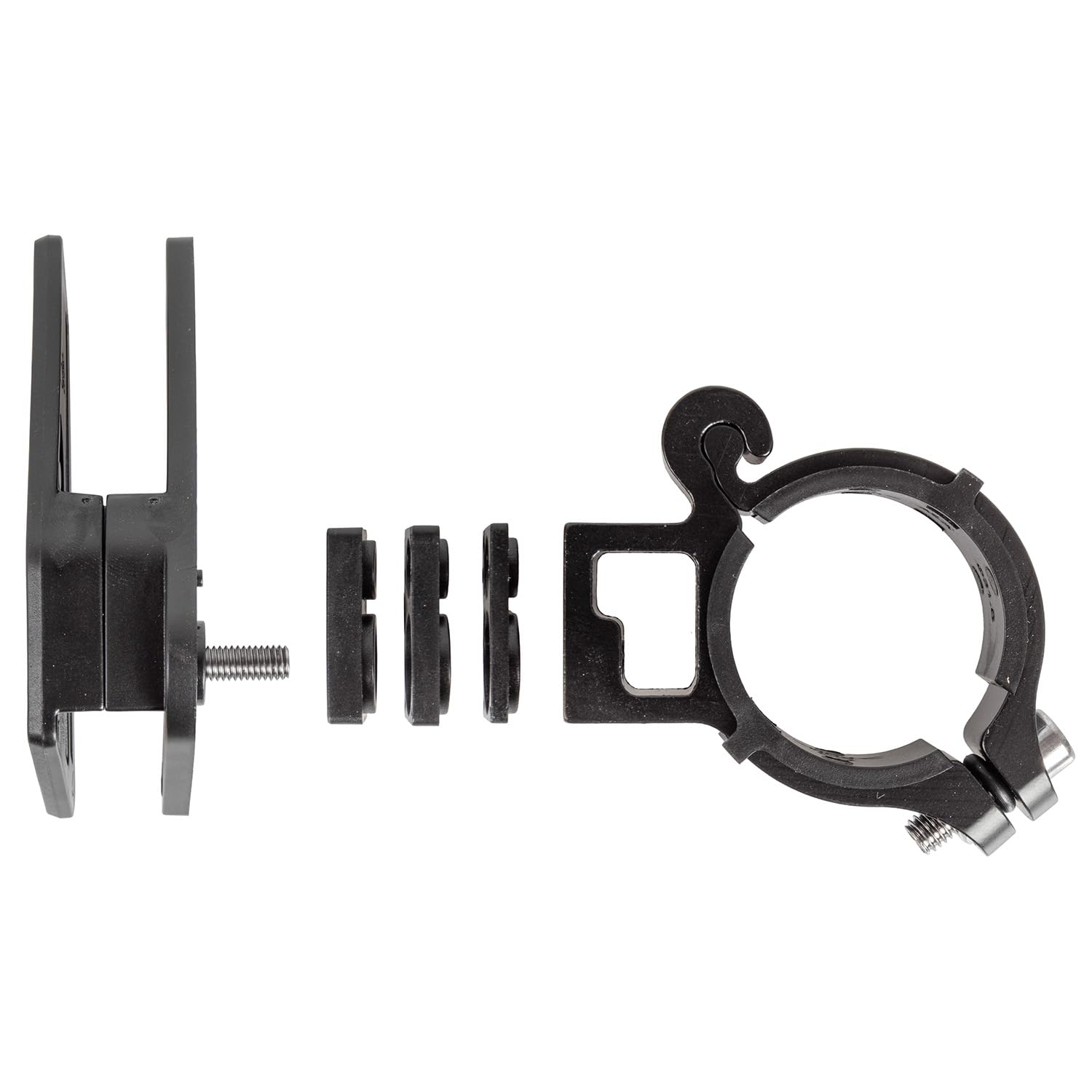 M-Wave Unisex - Adulti 13033601 Guida catena per mountain bike, 1 x azionamento, montaggio montante, 50/52 mm, morsetto da 34,9 mm, con protezione CH-EX, nero