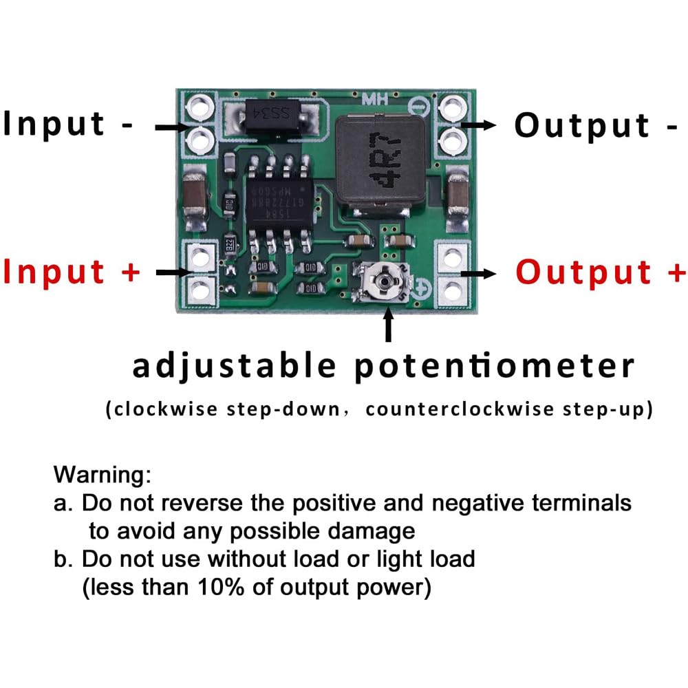 DC-DC Verstelbare Step-down Buck Converter XL4015 5A - met Stroombegrenzer - XL4015CC