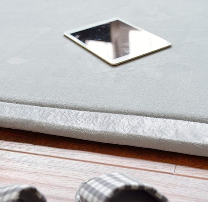 Alfombra de Juego Loartee - Terciopelo Coral Gris 152x203 cm miniatura 3