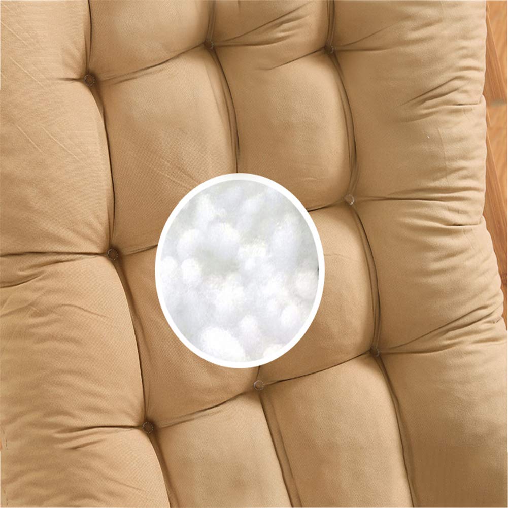 Interno All'aperto Sedia Cuscino Da Seduta Schienale Alto Giardino Cuscini Per Sedie Addensare Dondolio Sedia Sofà Cuscino Per Panca Grande Lettino Abbronzatura Cuscino-Marrone scuro 48x120cm(19x47inc