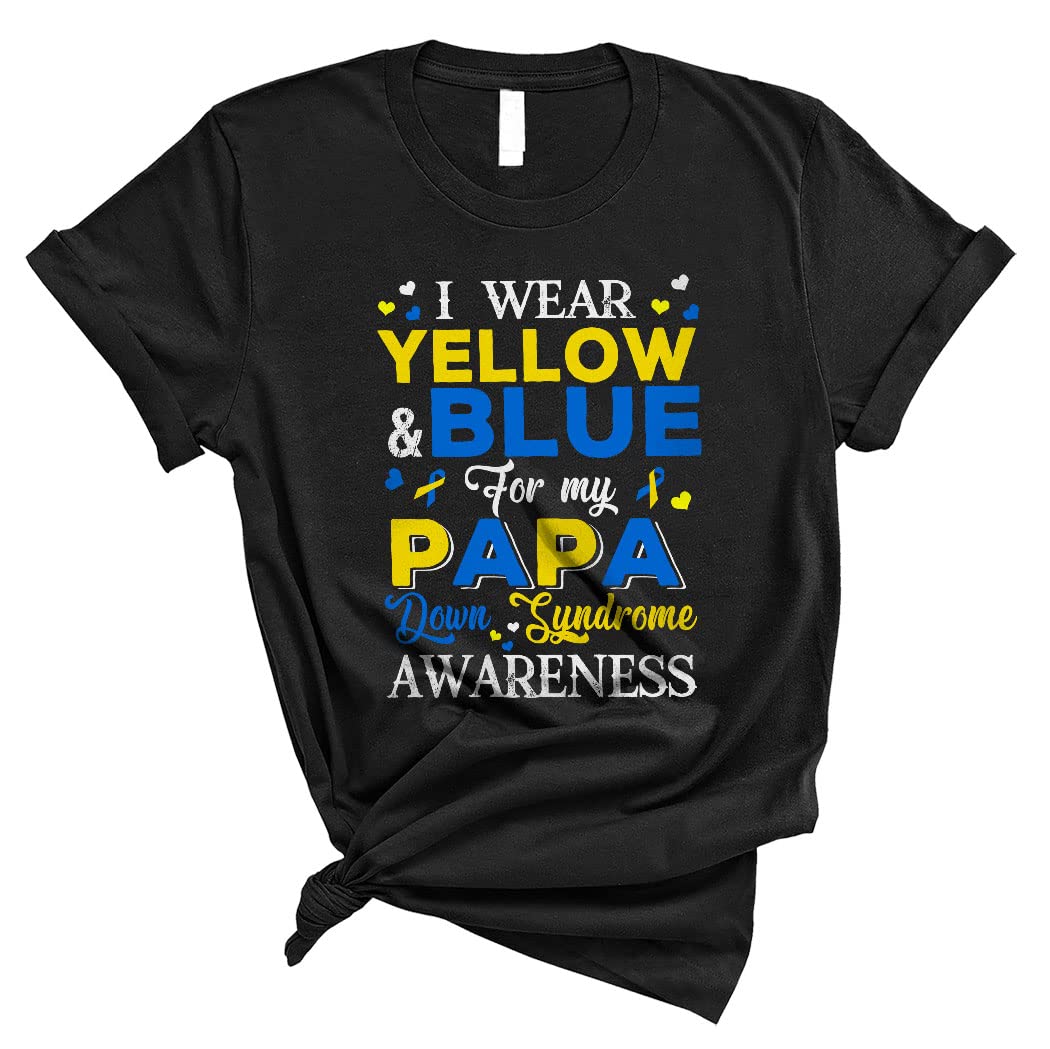 Down Syndrome Awareness Shirt I Wear Blue And Yellow For My Sister, , T21  Tshirt, Wdsd Tee Shirts Down Syndrome Ribbon Shirts