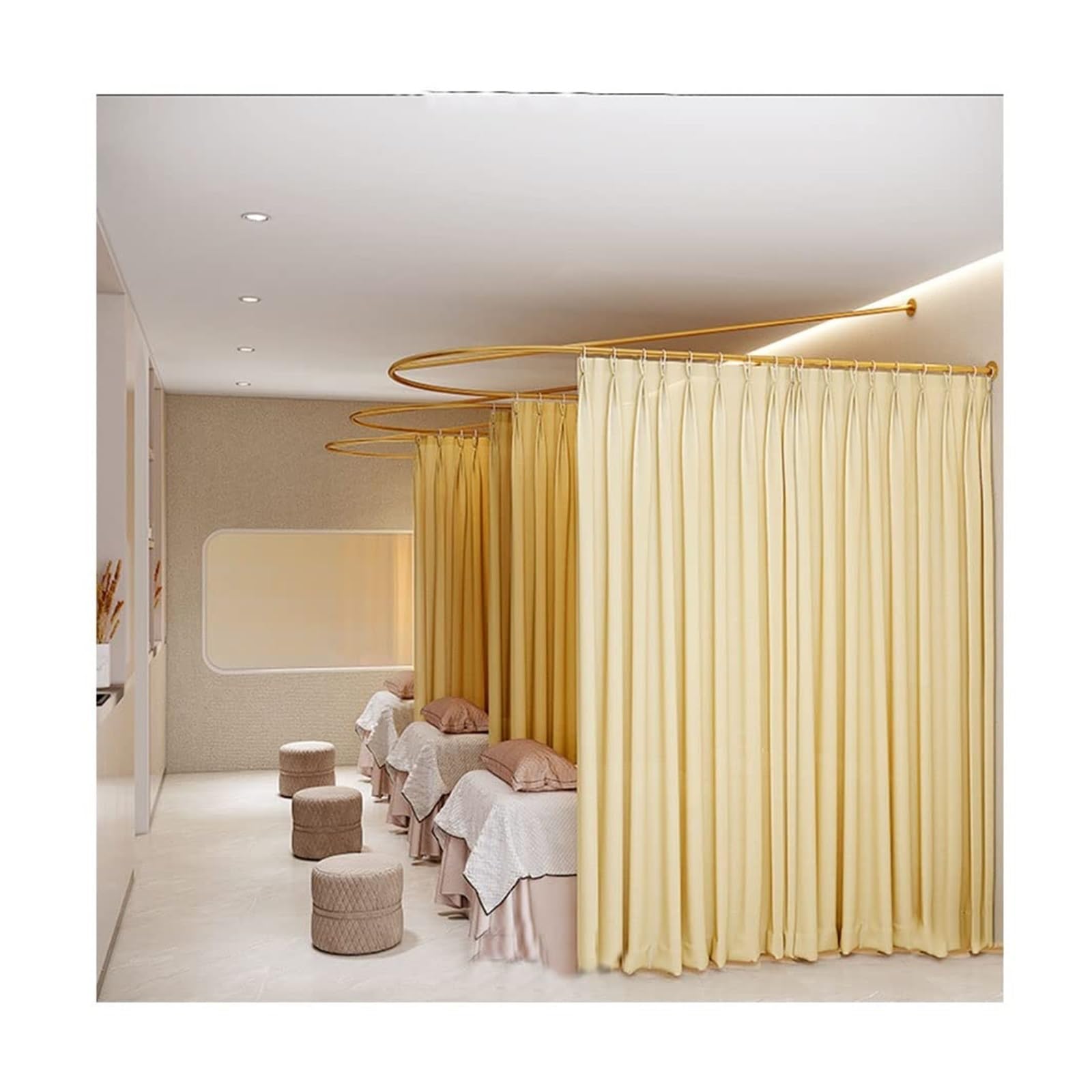 WQPMNYG d WallMounted Salon Partition CurtainPrivacy Divider for Beauty Salons Spas ClinicsStylish and Functional Room Separation Solution