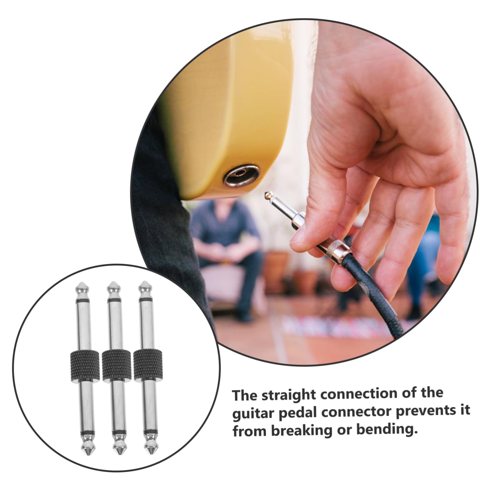 ERINGOGO 15stücke Gitarren-pedal-connector Gerade Klinkenadapter Für Effektpedale Robuste Verbindung Für Instrumente Geräuschloser Sound Für Musiker Unterwegs