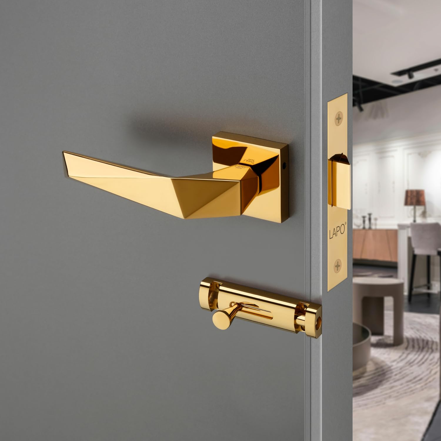 LAPO Premium Main Door Lock Set | Solid-Core 50x85mm Lock Body with 70mm Cylinder | 3 Brass Keys | Universal Left/Right Fit | Suitable for 30–50mm Doors | Antique Finish | 3 Yrs Warranty | RO-126 — Amazon image 13