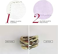 Vista 5 de CONNOISSEURS Premium Edition Ultrasoft 14x14 Extra Large Gold or Silver Jewelry Polishing Cloth, Clean and Polish Jewelry While Removing Tarnish for