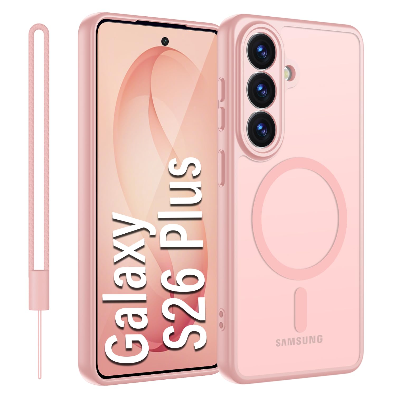 Coque Samsung Galaxy Plus MagSafe rose avec protection d'objectif antichoc KPPIT - 6